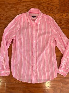 Pink and white striped Talbots button down